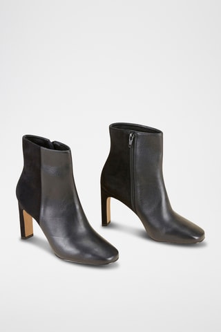 Botins em couro Reena - Preto