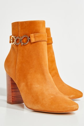 Botins em nobuck Reina - Camel