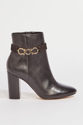 Botins em couro Reina - Preto