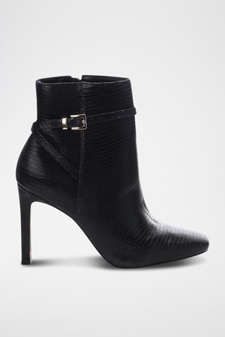 Botins em couro Rozana - Preto