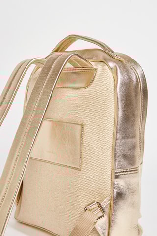 Mochila em couro Ado - Dourado