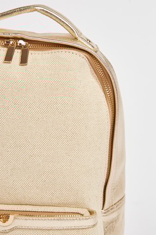 Mochila em couro Ado - Dourado