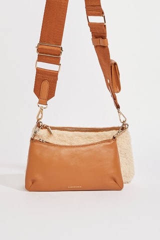 Mala a tiracolo de couro Alio - Camel