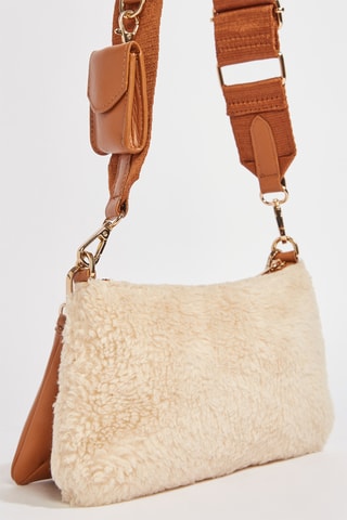 Mala a tiracolo de couro Alio - Camel