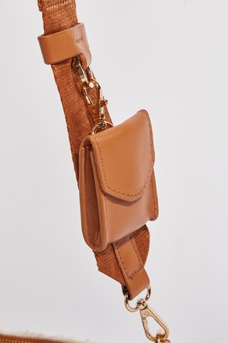 Mala a tiracolo de couro Alio - Camel