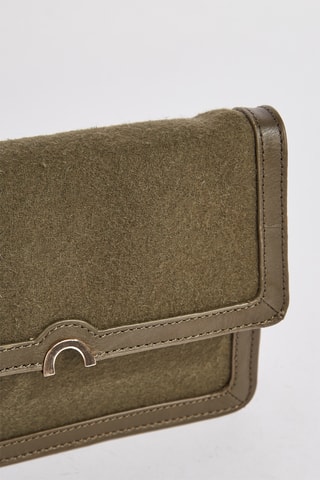 Mala a tiracolo em couro Allan - Caqui