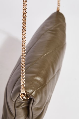 Mala a tiracolo em couro de carneiro Amy - Caqui