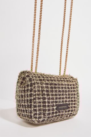 Mala de ombro em tweed Omia2 - Preto