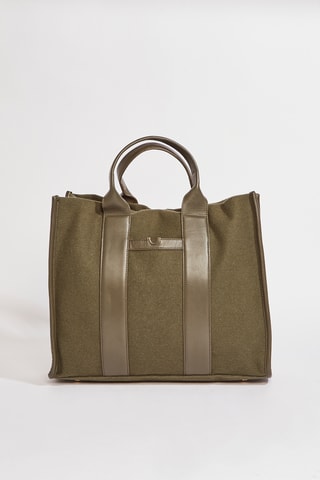 Mala em couro Arie - Caqui