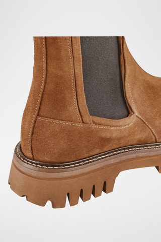Botins Chelsea em nobuck Teena - Castanho