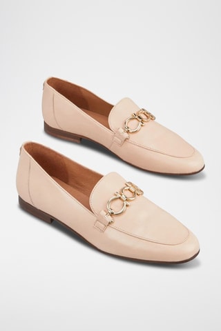 Mocassins em couro Vadone - Bege