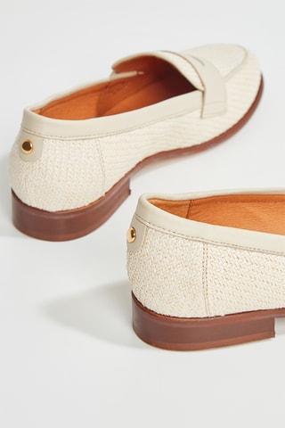 Mocassins em couro Valala - Bege