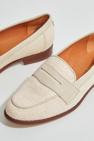 Mocassins em couro Valala - Bege