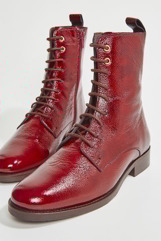Botins em couro Valdea - Bordô