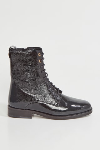 Botins em couro Valdea - Preto