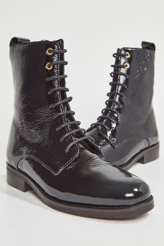 Botins em couro Valdea - Preto