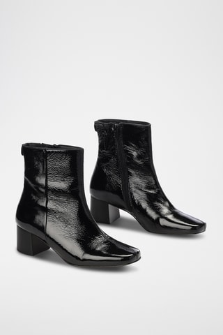 Botins em couro Valonia - Preto