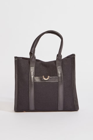 Mala em couro Arimi - Preto