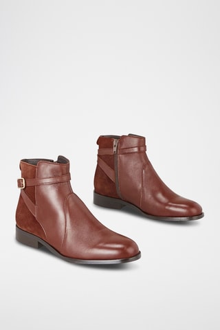 Botins em couro Varenne - Castanho