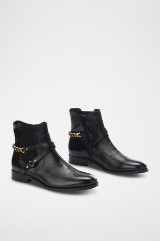 Botins em couro Varenne - Preto