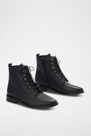 Botins em couro Vascar - Preto