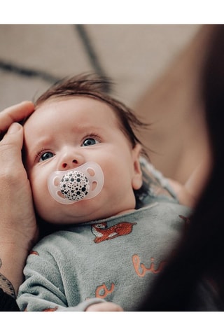 2 sucettes sans BPA en silicone - De 0 à 6 mois