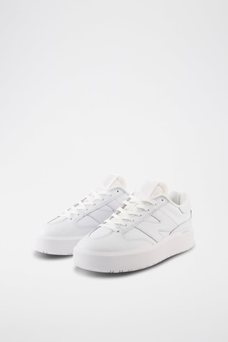 Baskets plateformes en cuir 302 - Blanc