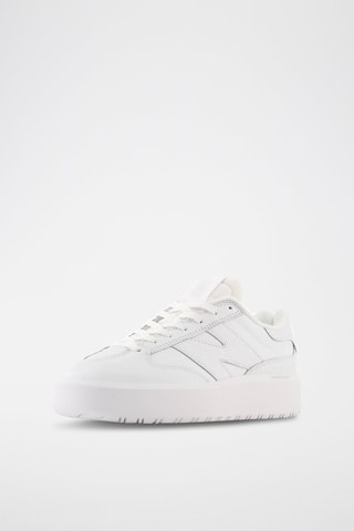 Baskets plateformes en cuir 302 - Blanc