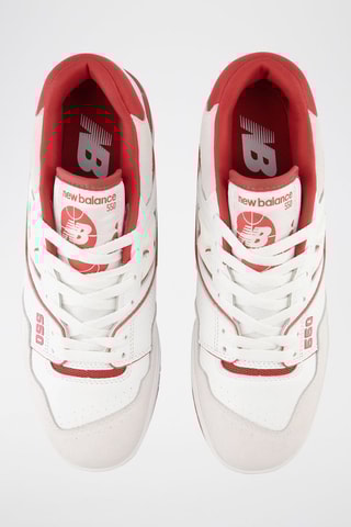 Sneakers en cuir 550 - Blanc et rouge