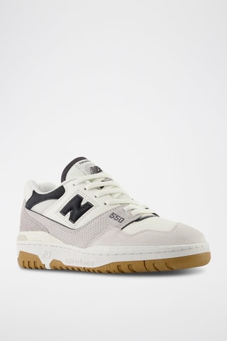 Baskets en cuir 550 - Gris et noir