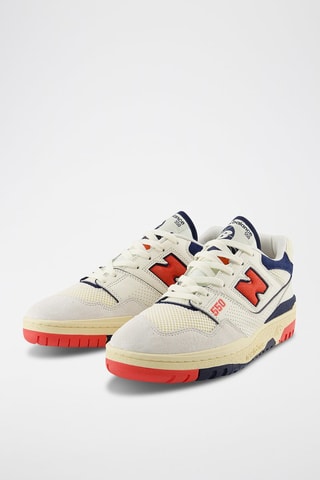 Baskets en cuir 550 - Blanc et bleu