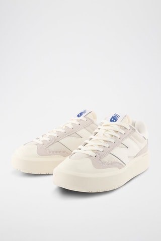 Baskets plateformes en nubuck 302 - Blanc