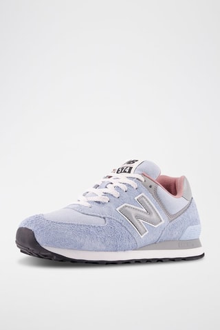 Baskets en nubuck 574 - Bleu clair