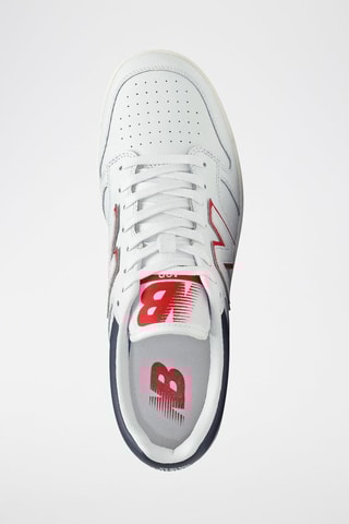 Sneakers en cuir 480 - Blanc et bleu marine