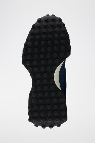 Baskets en nubuck et jean 327 - Bleu