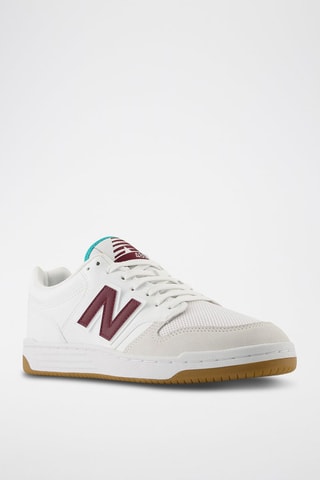 Baskets en cuir 480 - Blanc et bordeaux