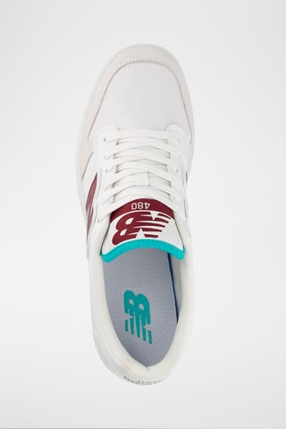 Baskets en cuir 480 - Blanc et bordeaux