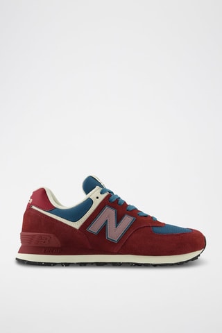 Baskets en nubuck 574 - Rouge