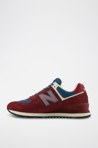 Baskets en nubuck 574 - Rouge