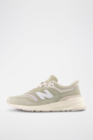 Baskets en nubuck 997 - Vert clair