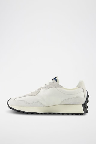 Baskets en nubuck 327 - Blanc et bleu