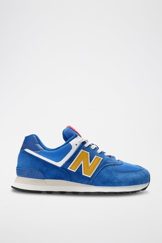 Sneakers en nubuck 574 - Bleu et jaune