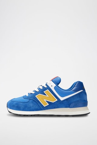 Sneakers en nubuck 574 - Bleu et jaune