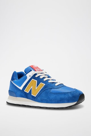 Sneakers en nubuck 574 - Bleu et jaune