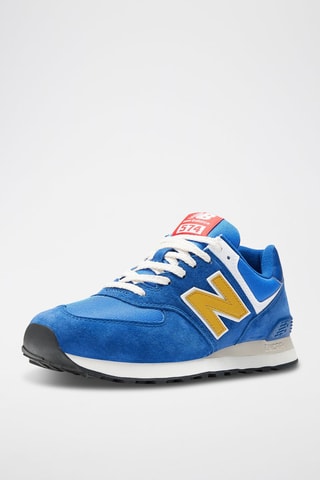 Sneakers en nubuck 574 - Bleu et jaune
