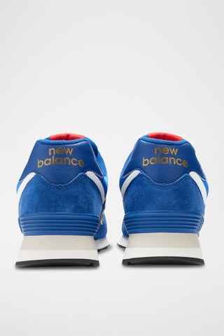 Sneakers en nubuck 574 - Bleu et jaune