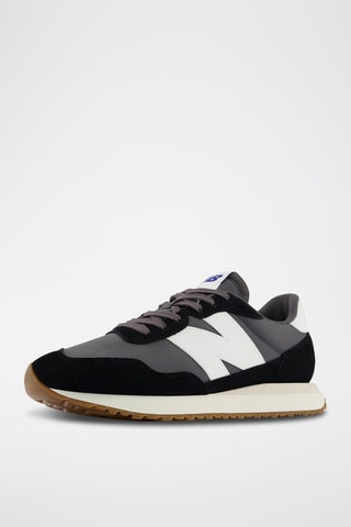 Sneakers en cuir 237 - Bleu nuit et gris foncé