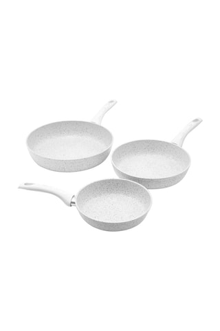 3 Koekenpannen Stonewhite 20, 24 en 28 cm