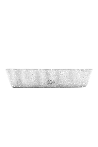 2 Aardewerk Ovenschalen Stonewhite - 34 x 22 x 7 cm en 30,5 x 18,5 x 6 cm