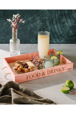 Beukenhouten Dienblad StoneRose 45 x 30 x 5 cm